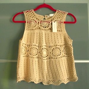 ANTHROPOLOGIE crochet top